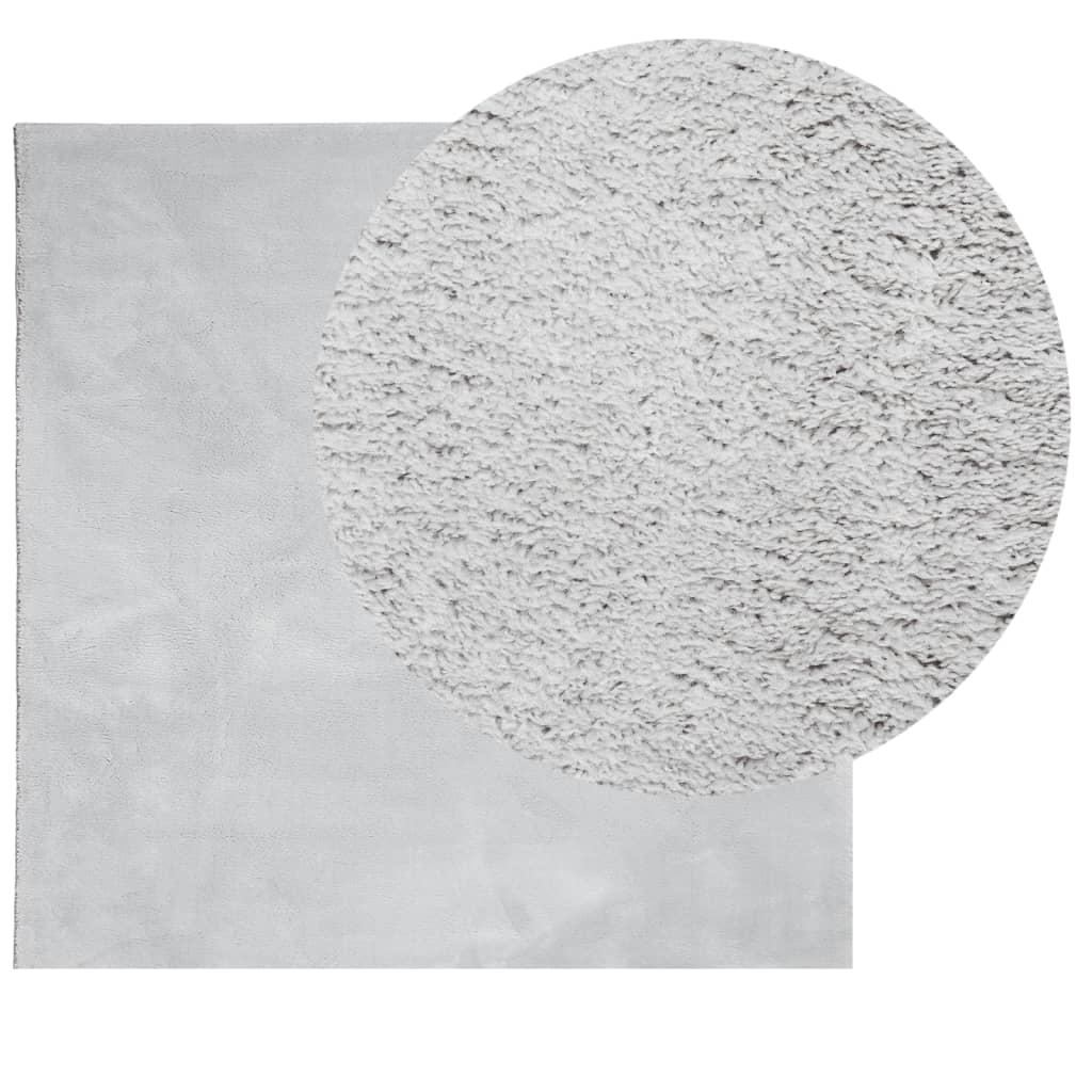 Alfombra de pelo corto suave lavable HUARTE antracita 240x240cm