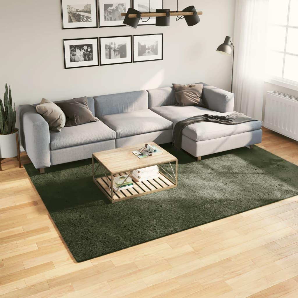 Alfombra de pelo corto suave lavable HUARTE antracita 200x280cm