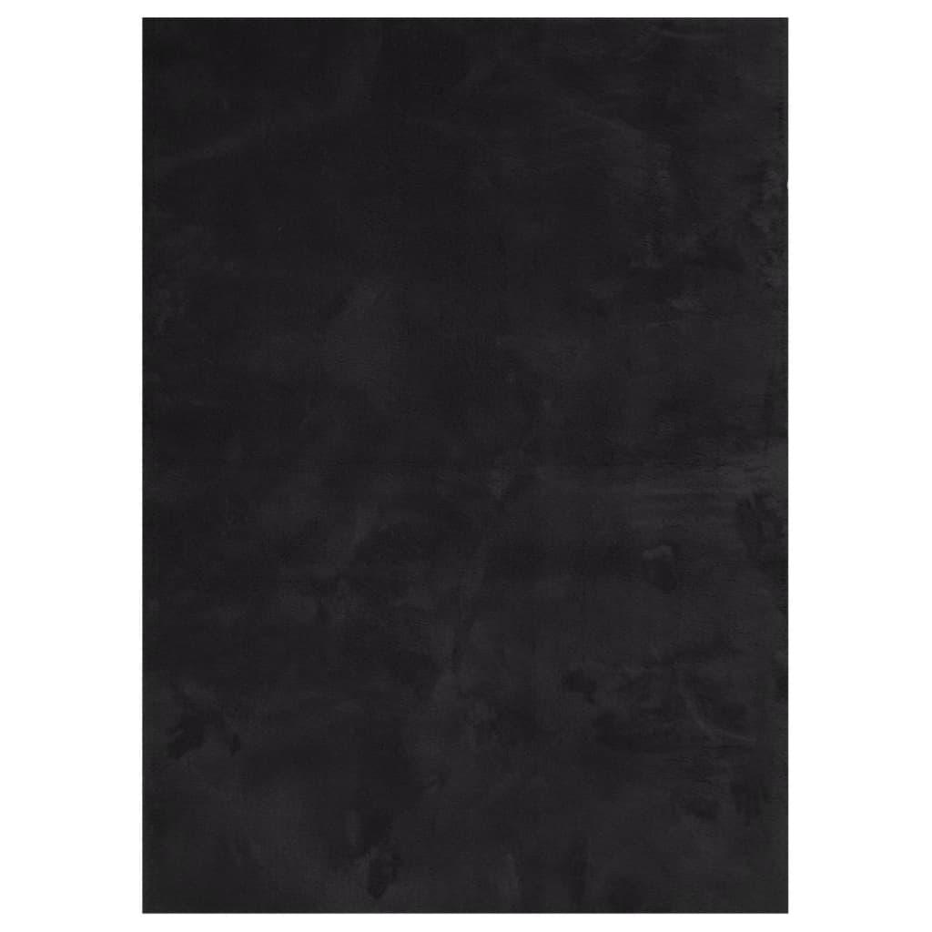 Alfombra de pelo corto suave lavable HUARTE antracita 200x280cm
