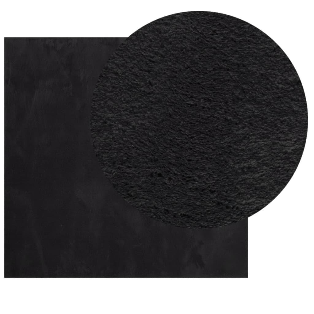 Alfombra de pelo corto suave lavable HUARTE antracita 240x240cm