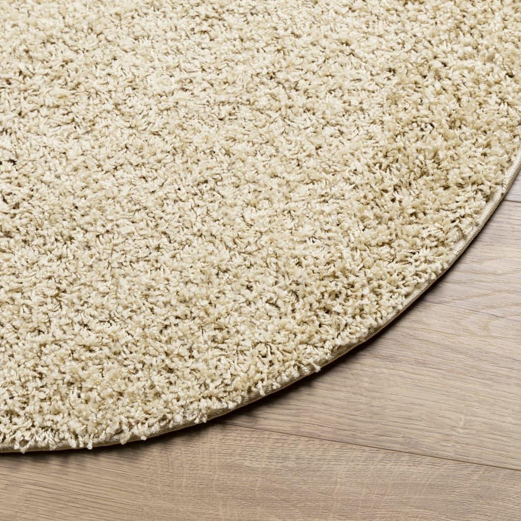 Alfombra peluda de pelo largo moderna PAMPLONA dorado Ø 160 cm
