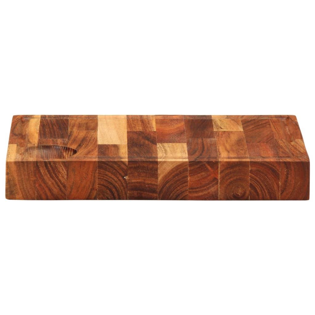 Tabla de cortar de madera maciza de acacia 50x34x3,8 cm