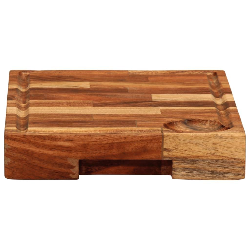 Tabla de cortar de madera maciza de acacia 50x34x3,8 cm
