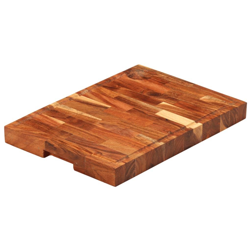 Tabla de cortar de madera maciza de acacia 40x30x3,8 cm
