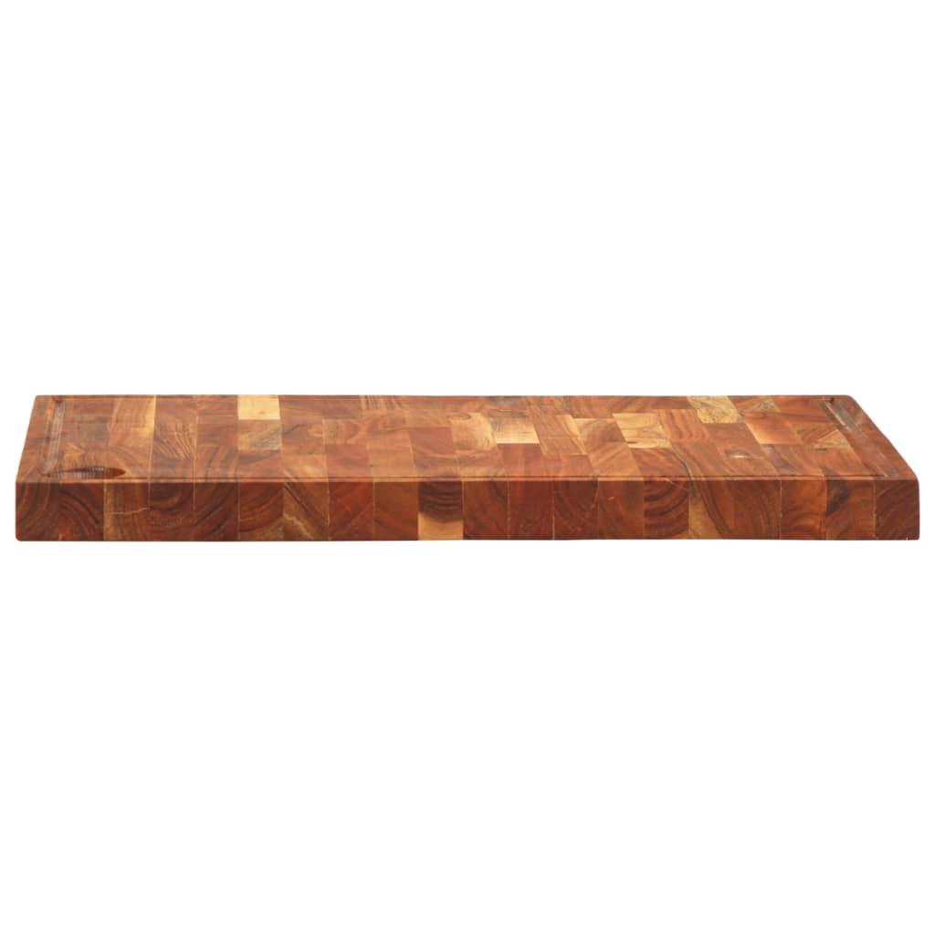 Tabla de cortar de madera maciza de acacia 40x30x3,8 cm