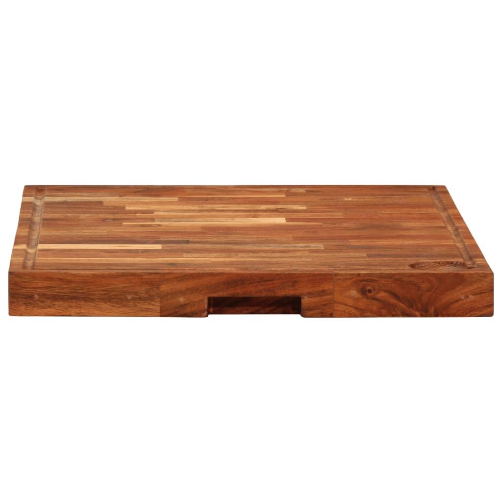 Tabla de cortar de madera maciza de acacia 40x30x3,8 cm
