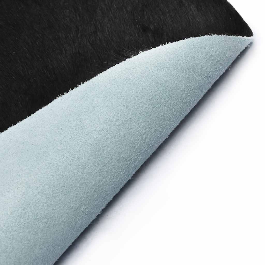 Alfombra de piel de vaca auténtica marrón y blanco 150x170 cm