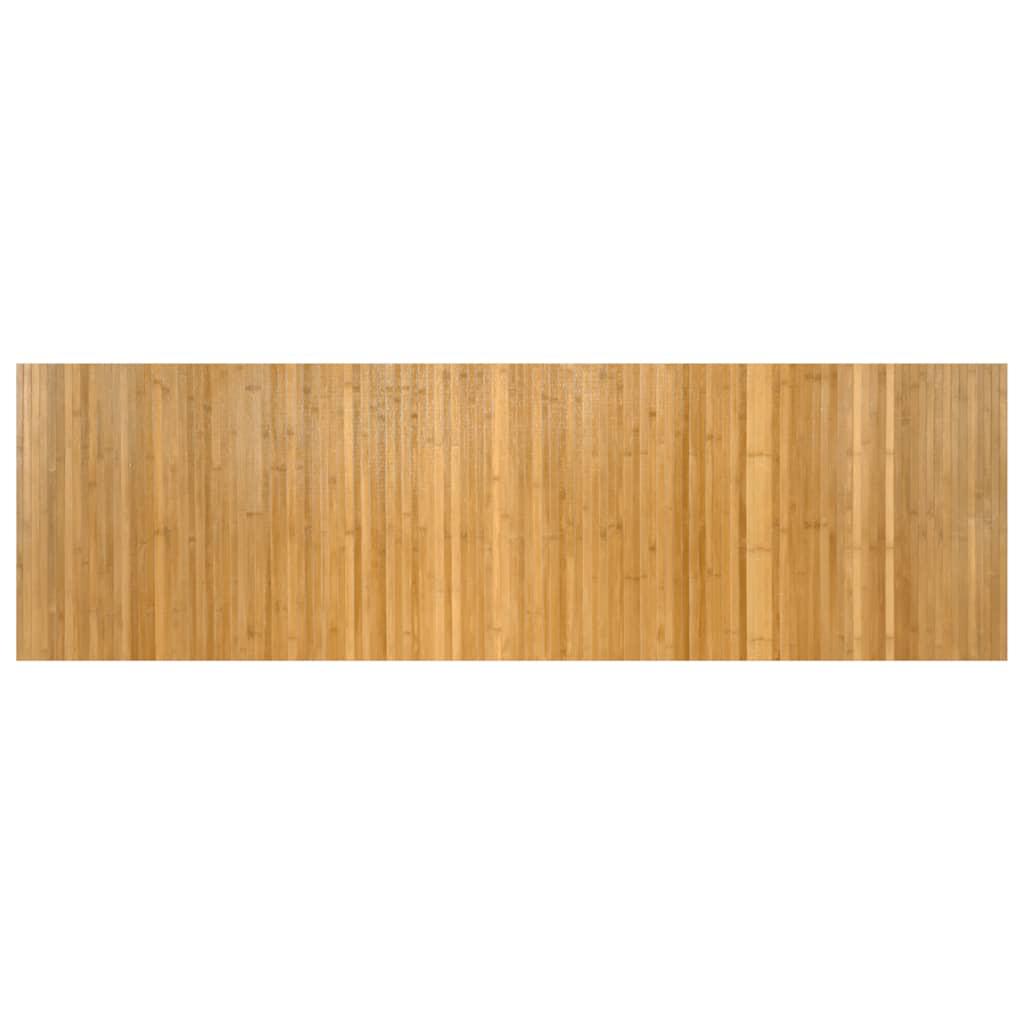 Alfombra rectangular bambú color natural claro 60x200 cm