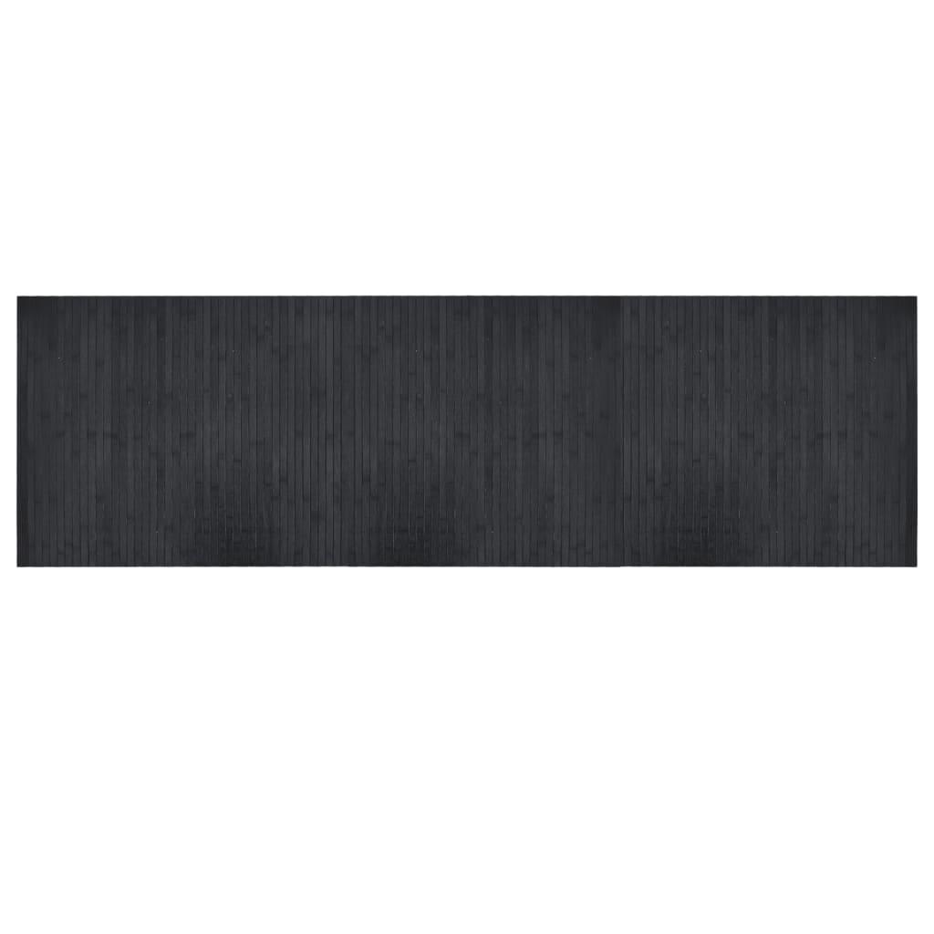 Alfombra rectangular bambú color natural claro 60x200 cm