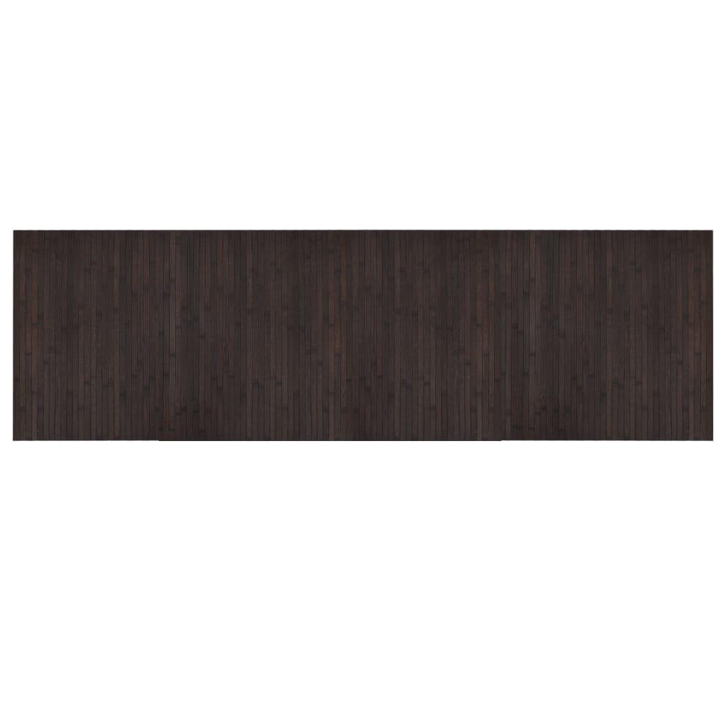 Alfombra rectangular bambú color natural claro 60x200 cm