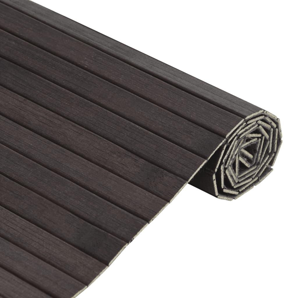 Alfombra rectangular bambú color natural claro 60x200 cm