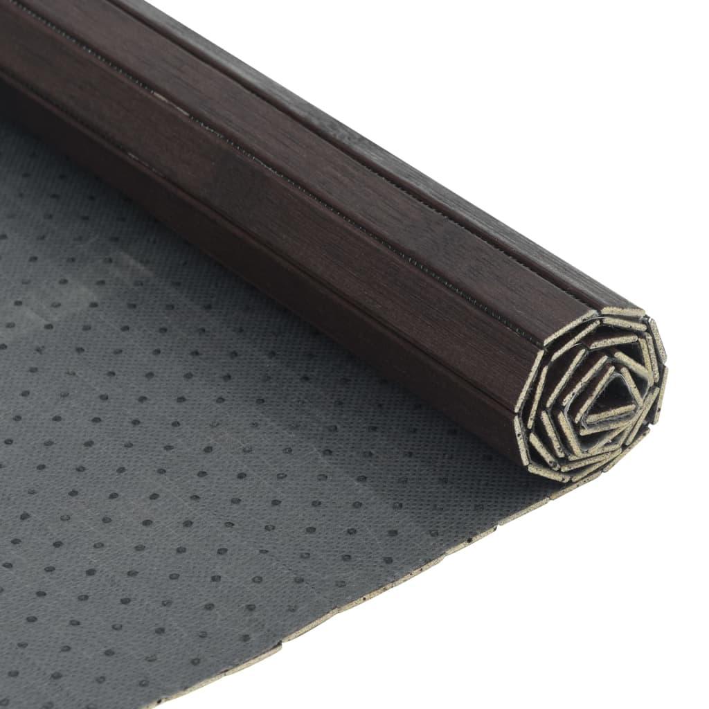 Alfombra rectangular bambú color natural claro 60x200 cm