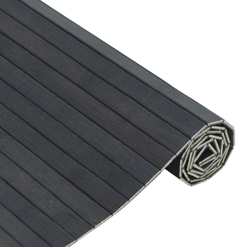 Alfombra rectangular bambú color natural claro 70x100 cm
