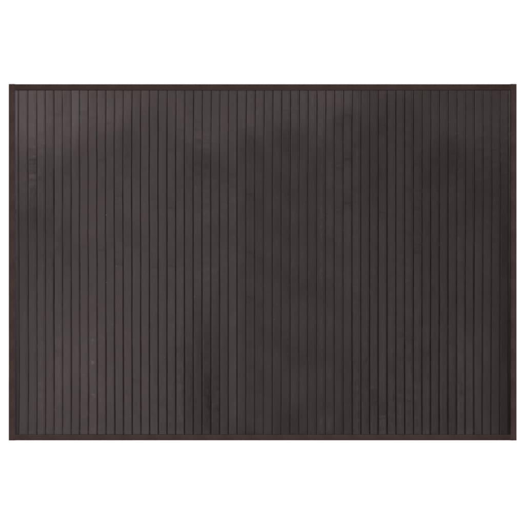 Alfombra rectangular bambú color natural claro 70x100 cm
