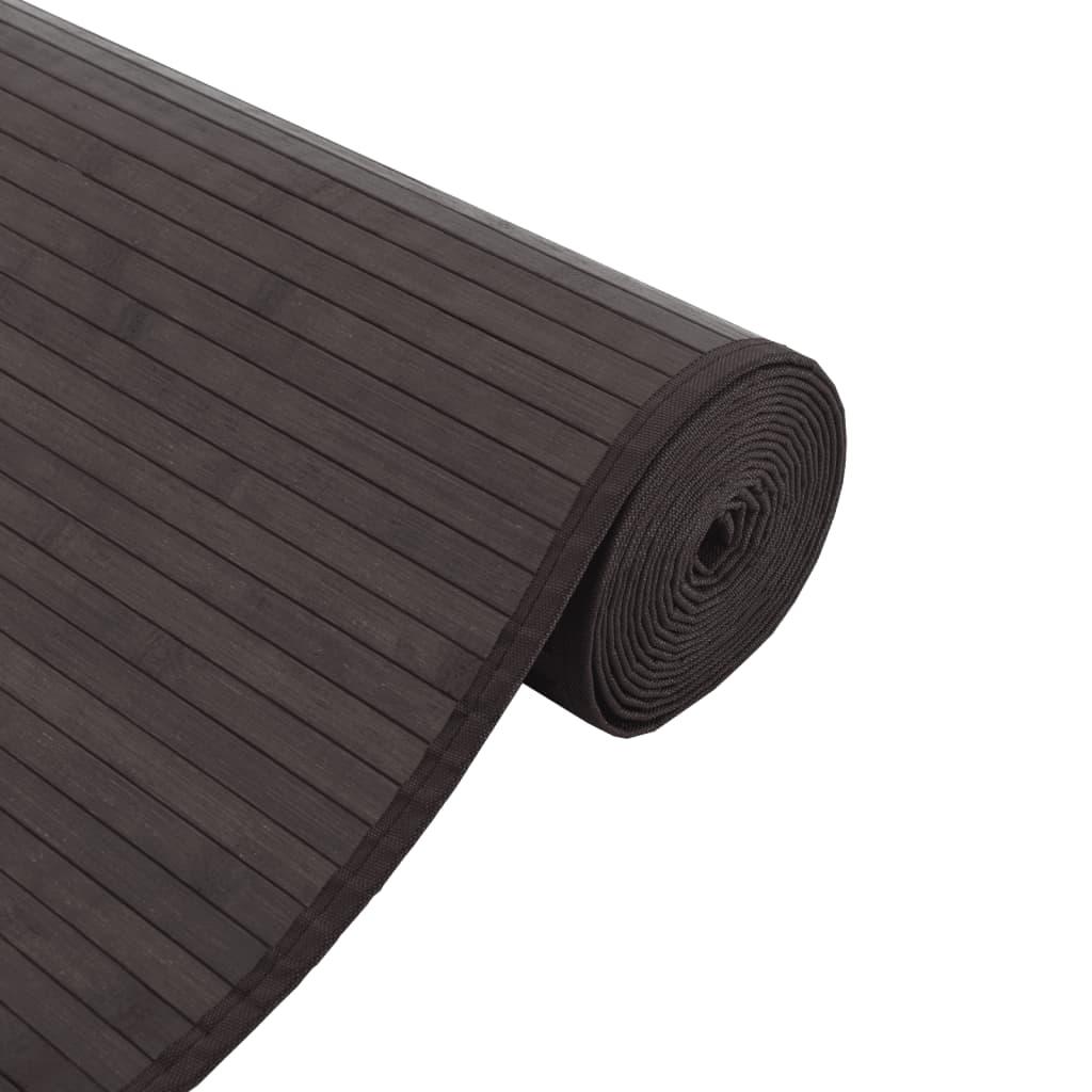 Alfombra rectangular bambú color natural claro 70x100 cm