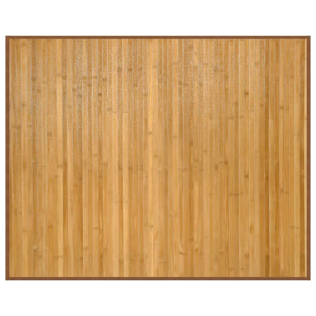 Alfombra rectangular bambú color natural claro 80x100 cm