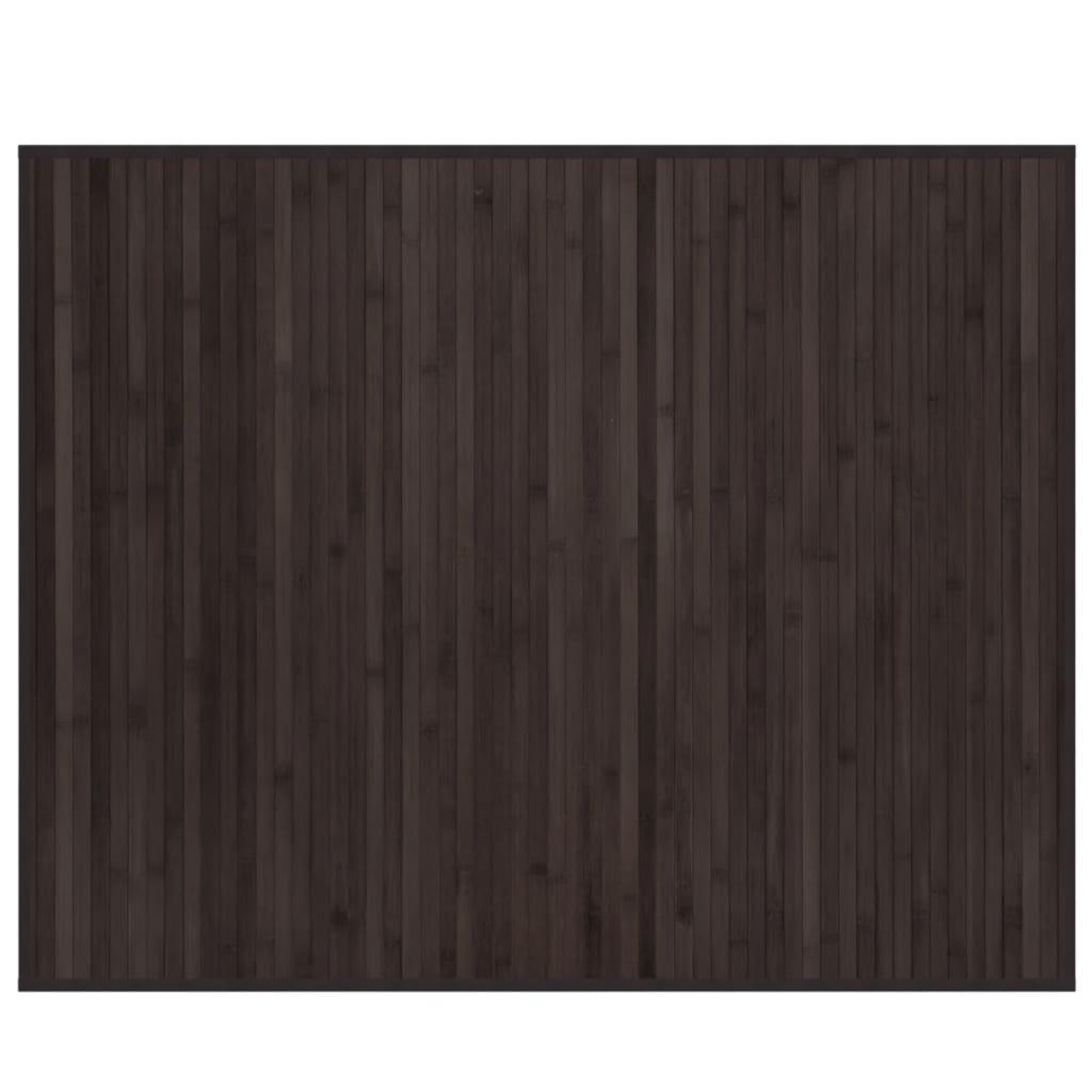 Alfombra rectangular bambú color natural claro 80x100 cm