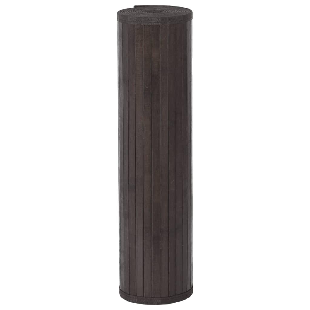 Alfombra rectangular bambú color natural claro 80x100 cm