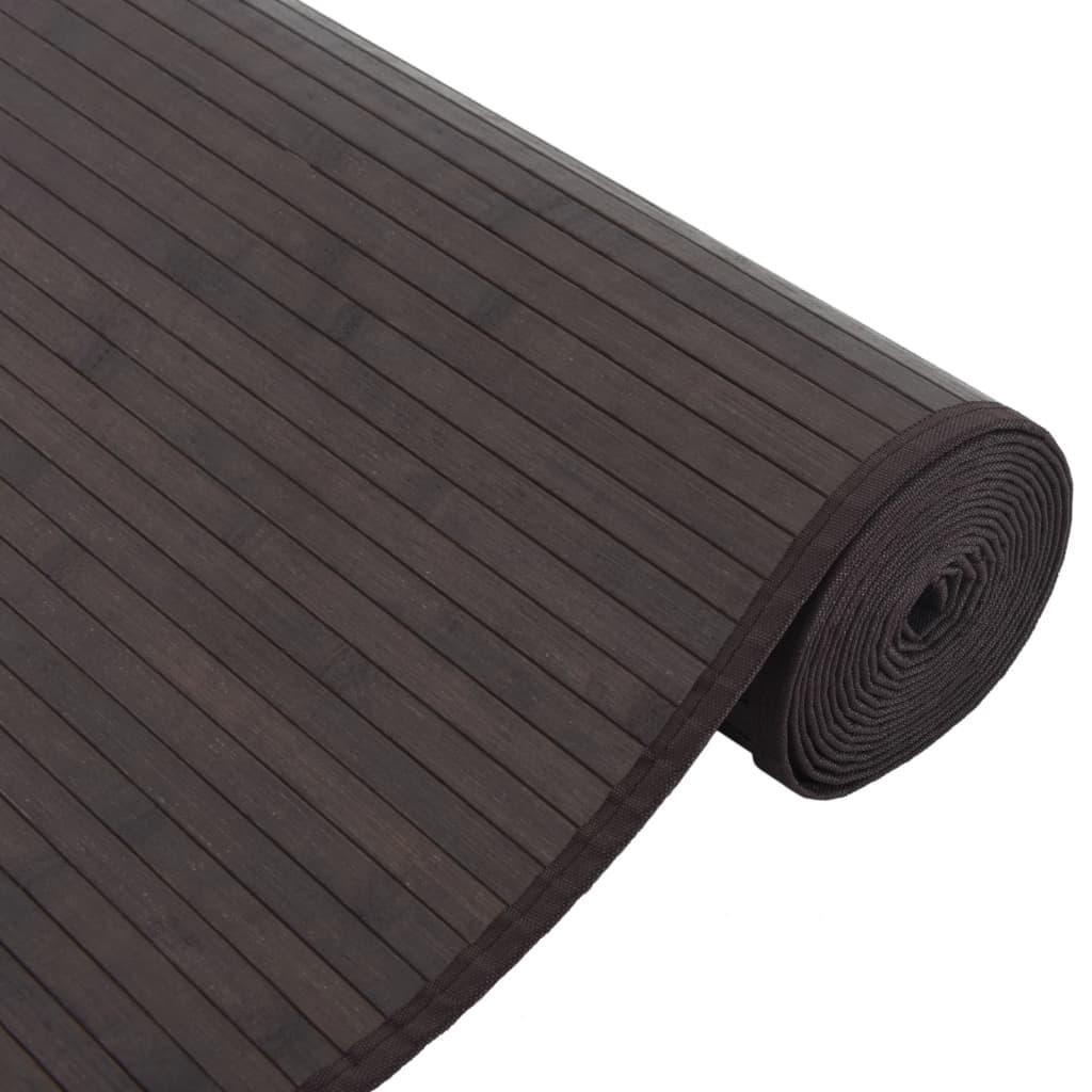 Alfombra rectangular bambú color natural claro 80x100 cm