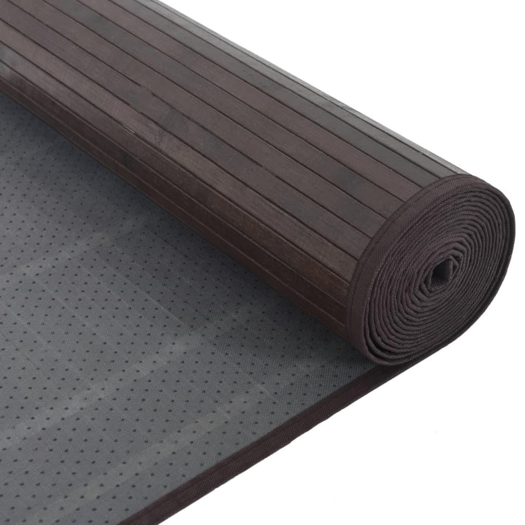 Alfombra rectangular bambú color natural claro 80x100 cm