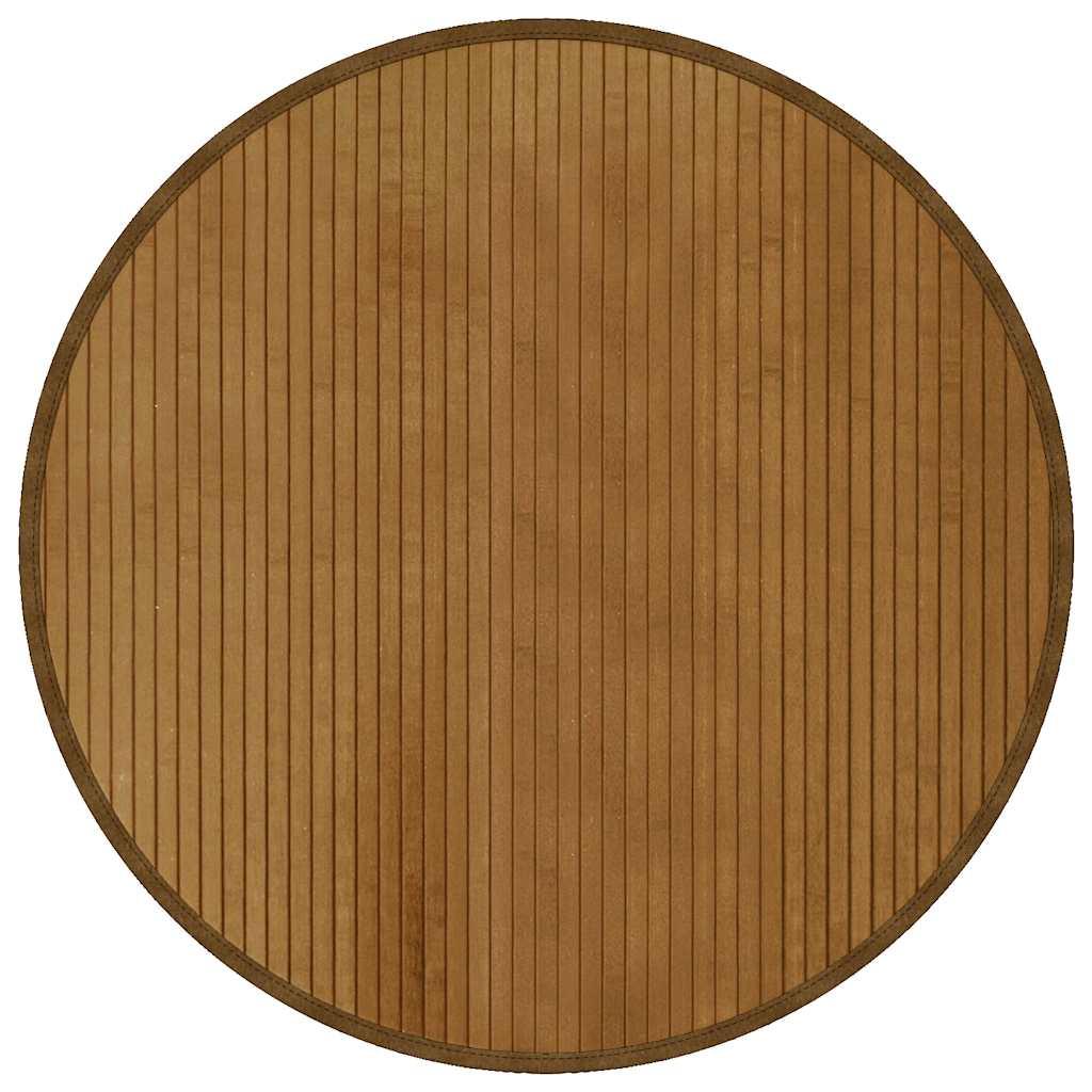 Alfombra redonda bambú color natural claro 100 cm