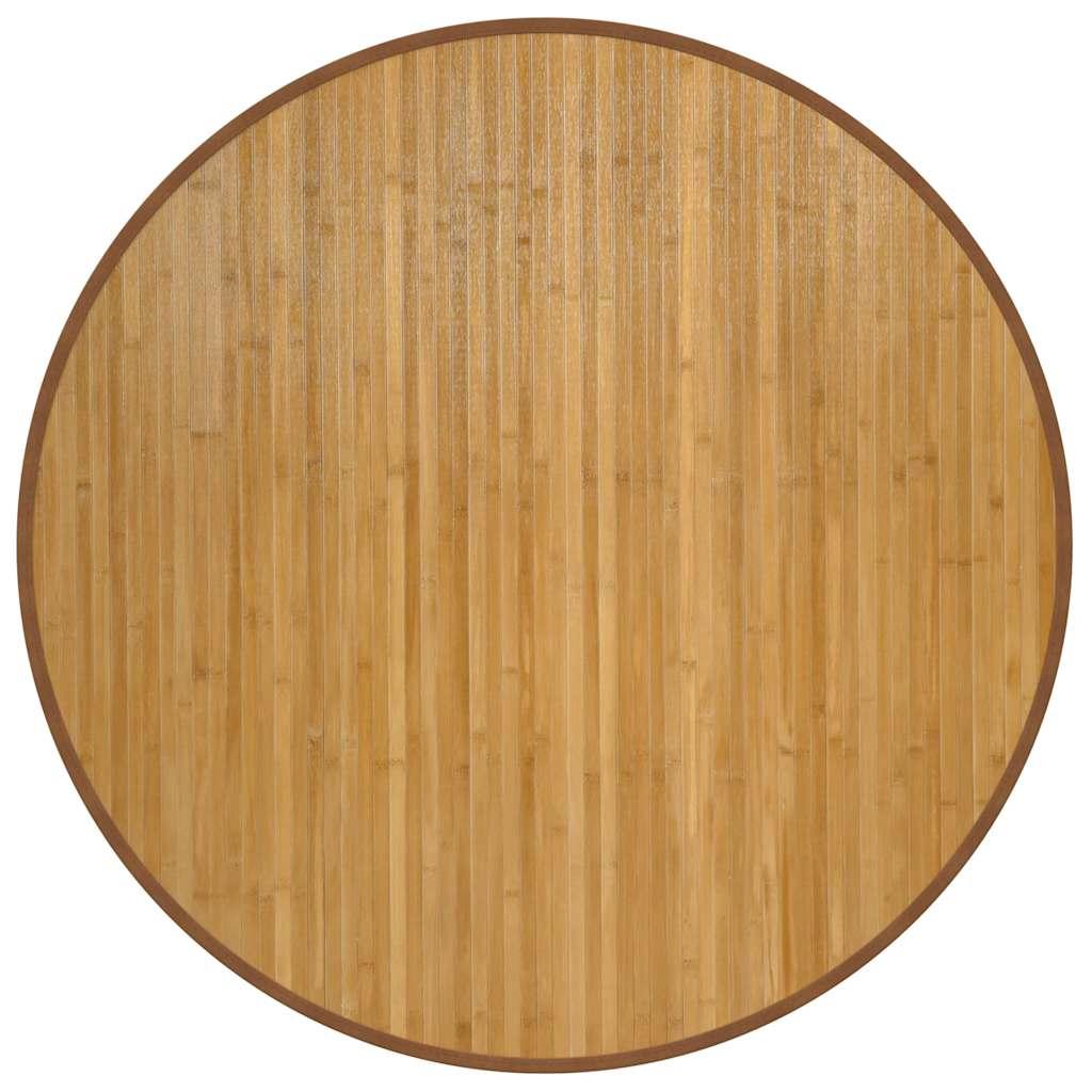 Alfombra redonda bambú color natural claro 100 cm