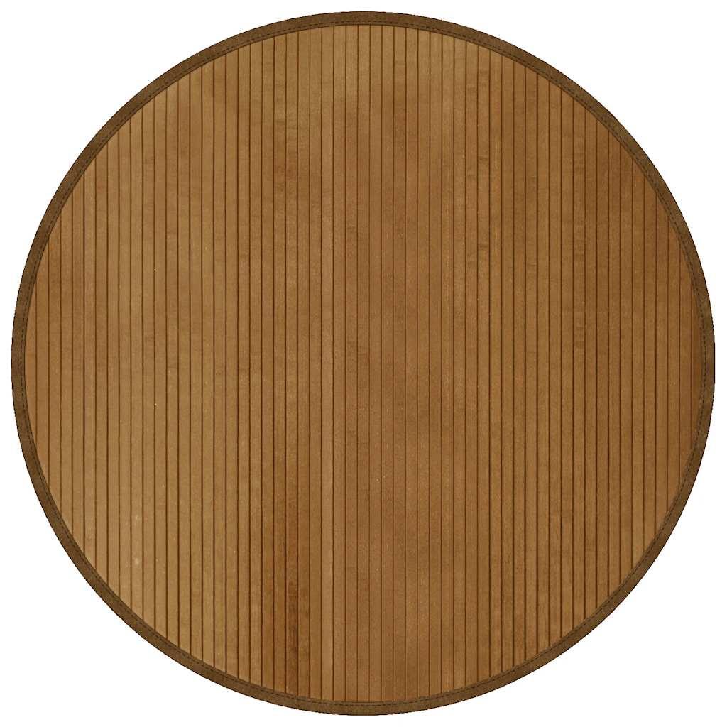 Alfombra redonda bambú color natural claro 100 cm