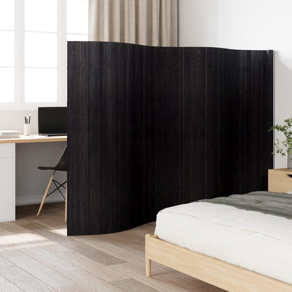 Biombo divisor de bambú color natural claro ancho 600 cm alto 165 cm