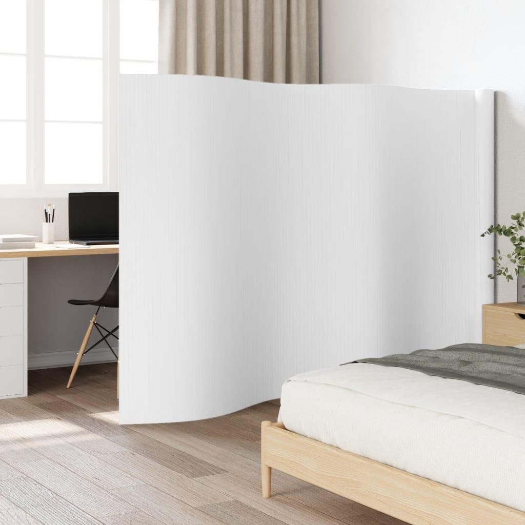 Biombo divisor de bambú color natural claro ancho 400 cm alto 165 cm