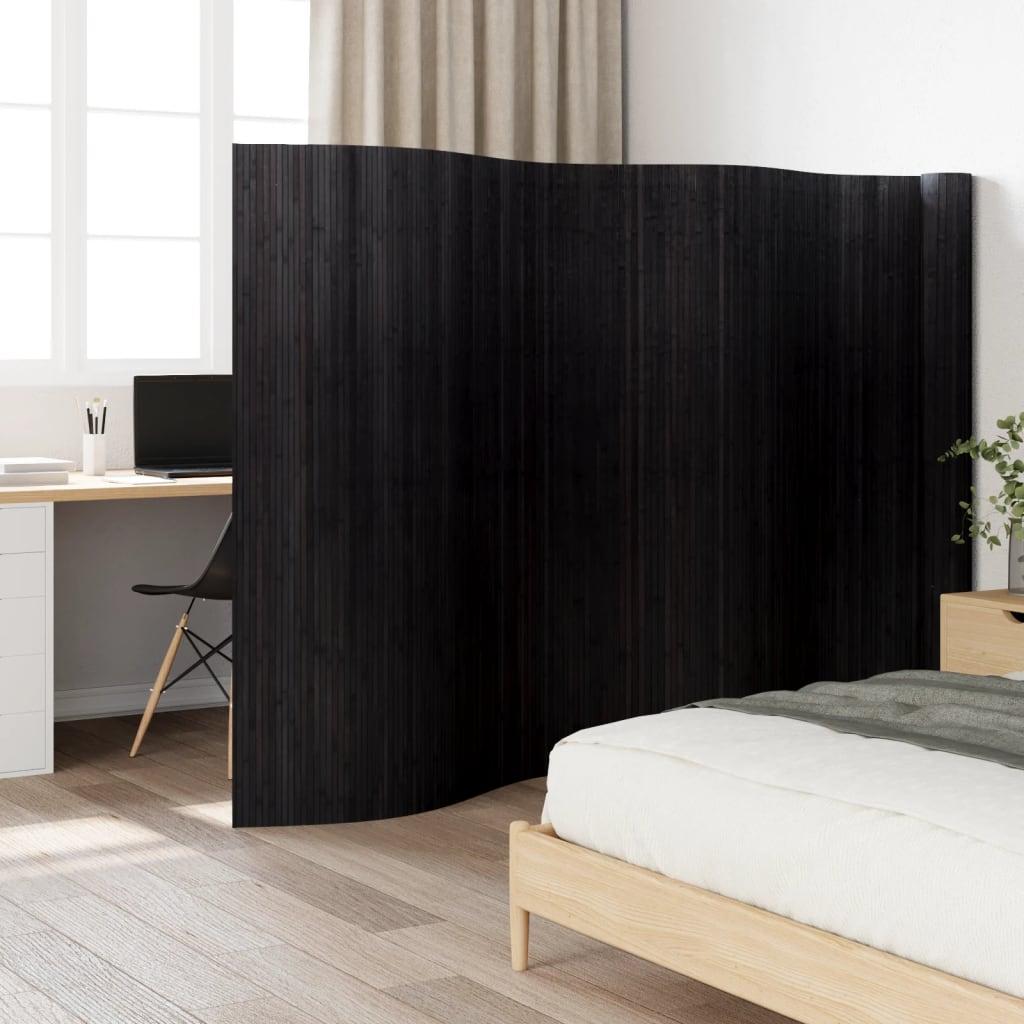 Biombo divisor de bambú color natural claro ancho 400 cm alto 165 cm