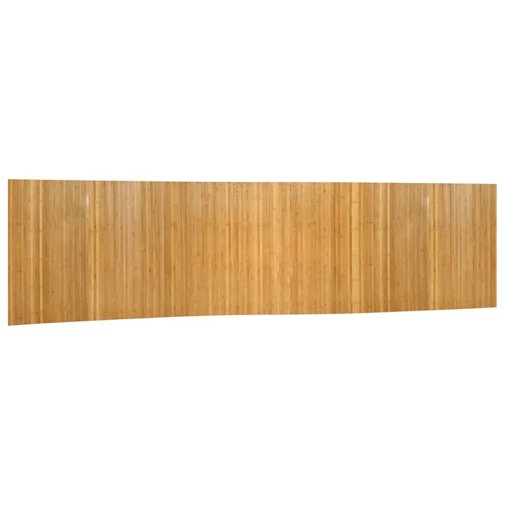 Biombo divisor de bambú color natural claro ancho 600 cm alto 165 cm