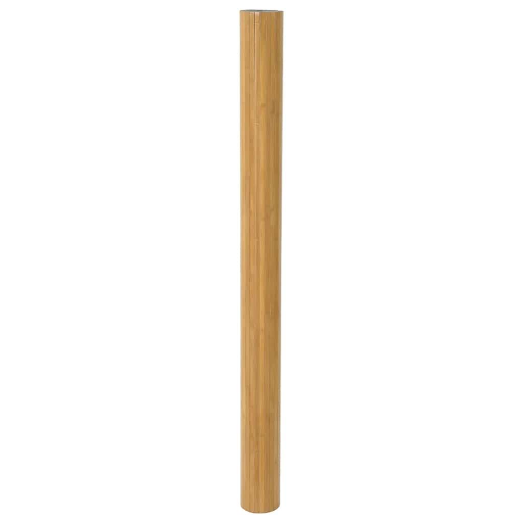 Biombo divisor de bambú color natural claro ancho 600 cm alto 165 cm