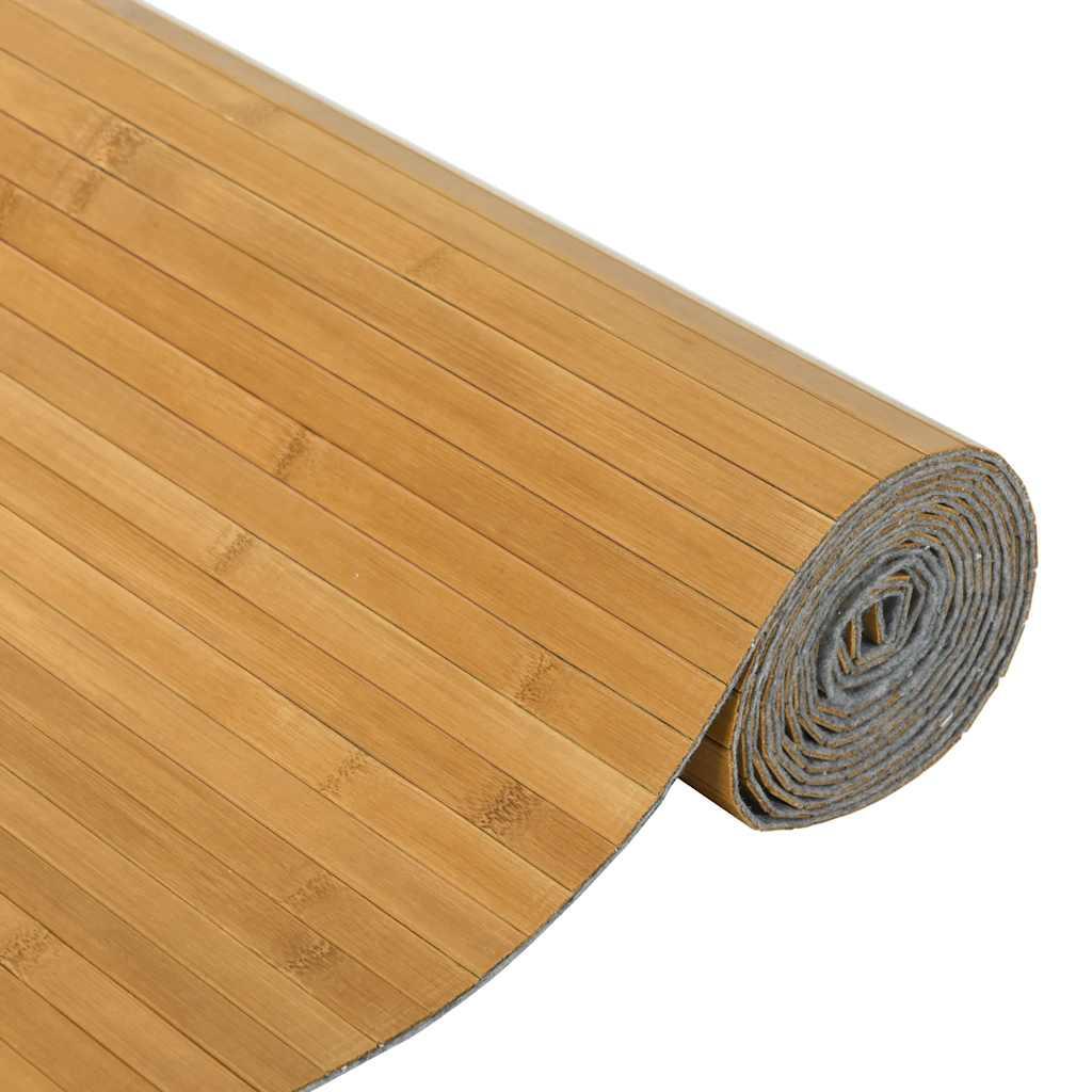 Biombo divisor de bambú color natural claro ancho 600 cm alto 165 cm