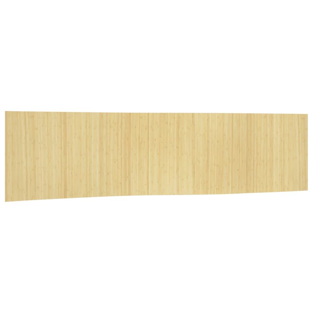 Biombo divisor de bambú color natural claro ancho 400 cm alto 165 cm