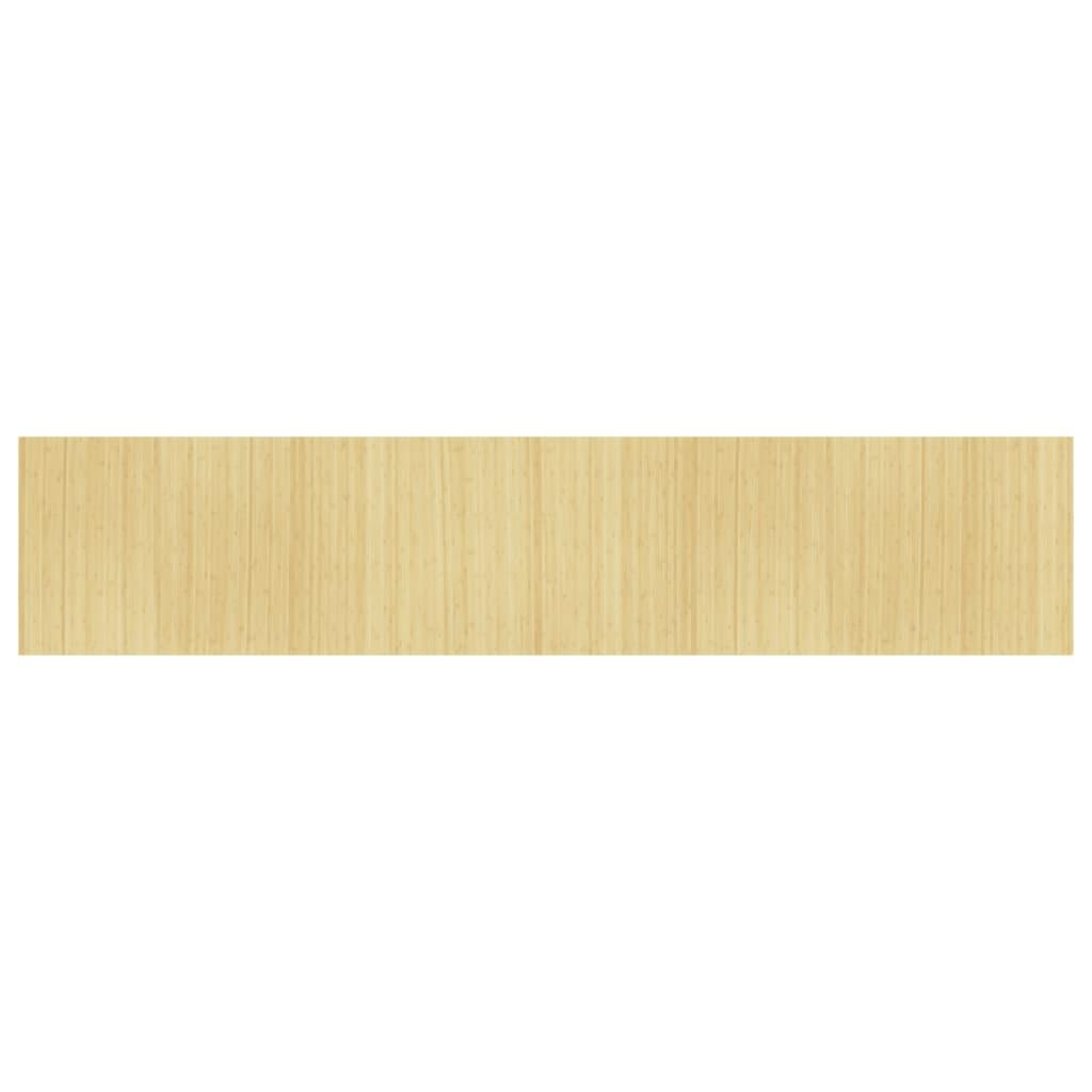 Biombo divisor de bambú color natural claro ancho 400 cm alto 165 cm