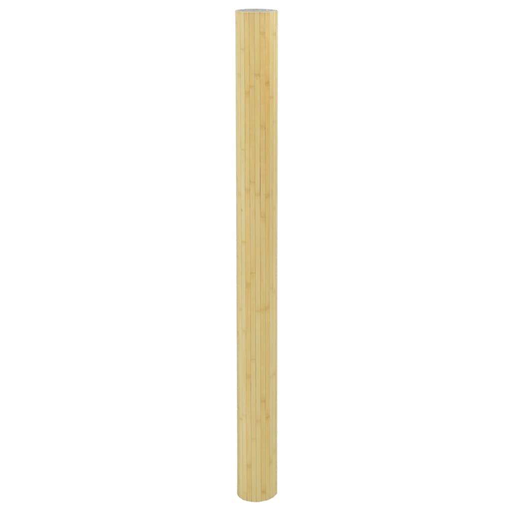 Biombo divisor de bambú color natural claro ancho 400 cm alto 165 cm