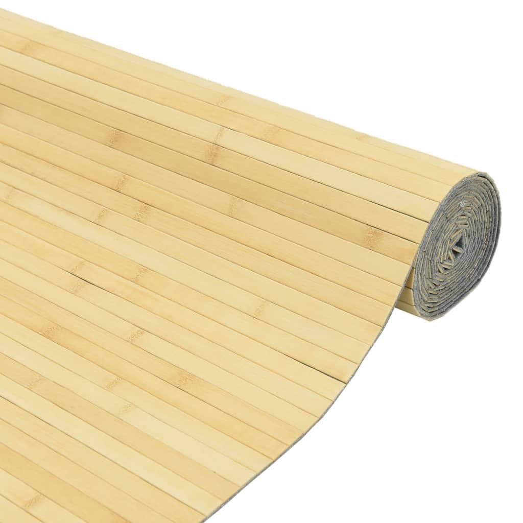 Biombo divisor de bambú color natural claro ancho 400 cm alto 165 cm