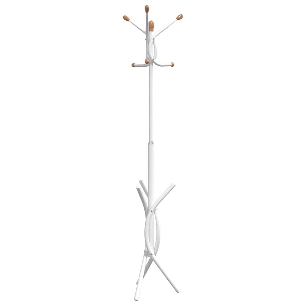 Perchero de hierro con recubrimiento en polvo blanco 172 cm