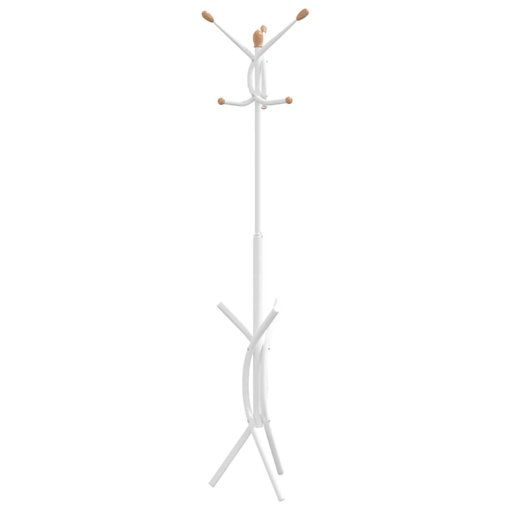 Perchero de hierro con recubrimiento en polvo blanco 172 cm