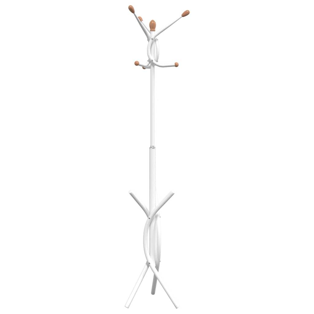 Perchero de hierro con recubrimiento en polvo blanco 172 cm