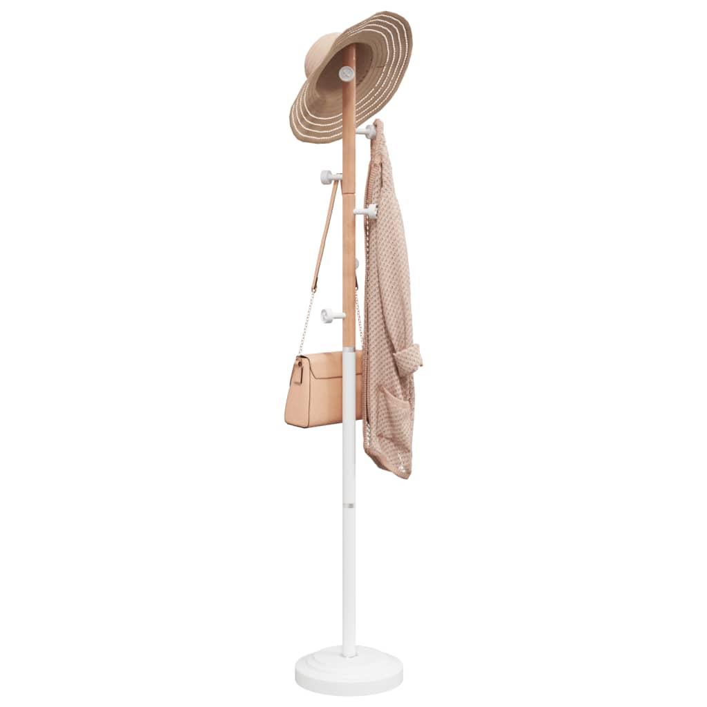 Perchero de hierro con recubrimiento en polvo blanco 172 cm