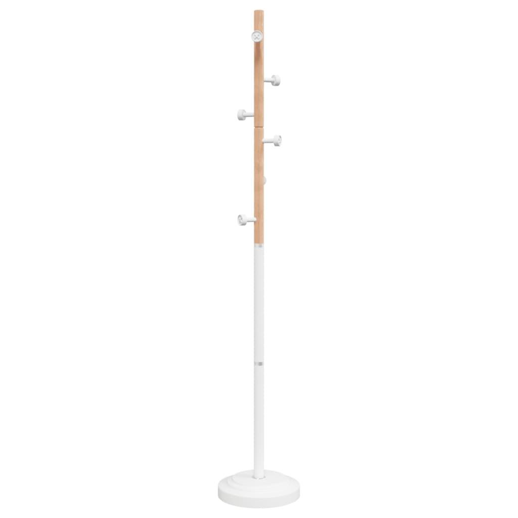 Perchero de hierro con recubrimiento en polvo blanco 172 cm