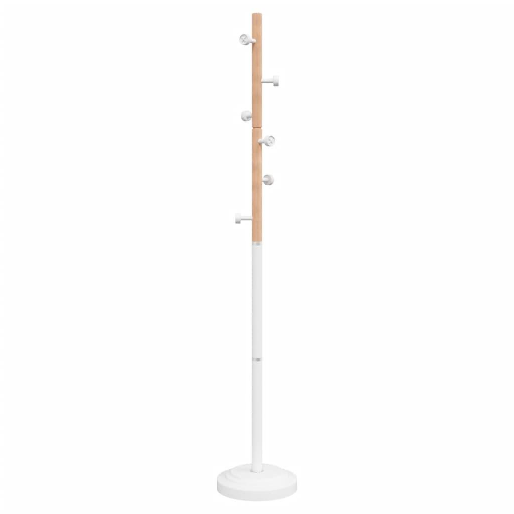 Perchero de hierro con recubrimiento en polvo blanco 172 cm