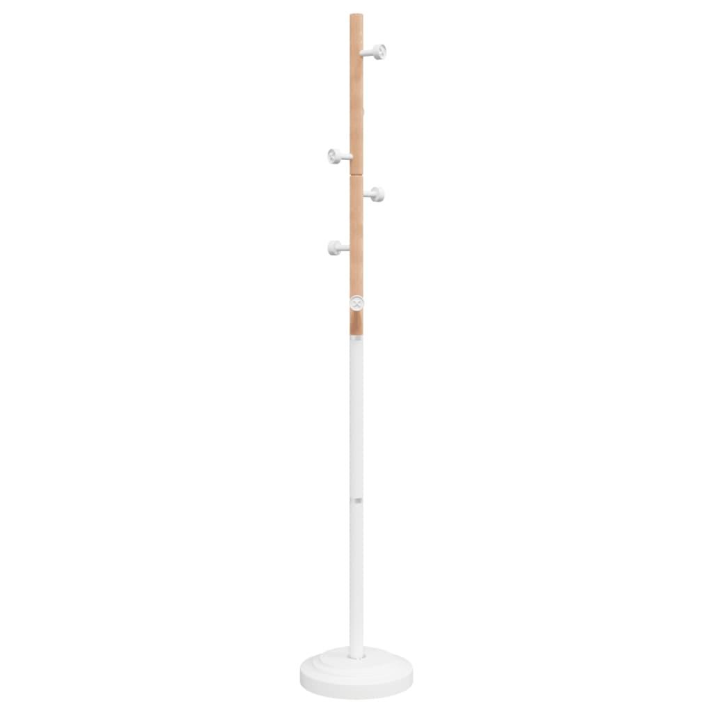 Perchero de hierro con recubrimiento en polvo blanco 172 cm