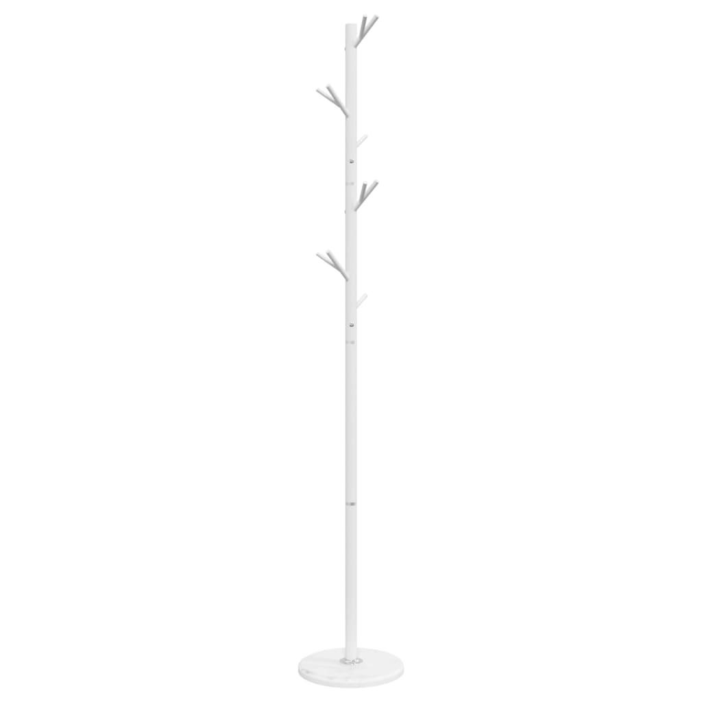 Perchero de hierro con recubrimiento en polvo blanco 172 cm