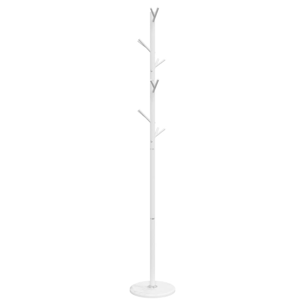 Perchero de hierro con recubrimiento en polvo blanco 172 cm
