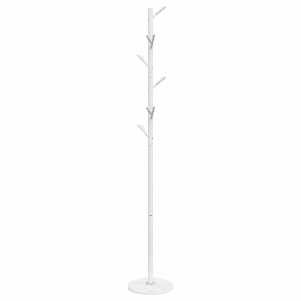 Perchero de hierro con recubrimiento en polvo blanco 172 cm