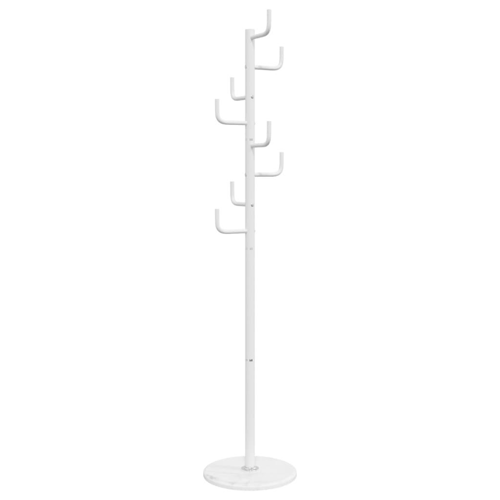 Perchero de hierro con recubrimiento en polvo blanco 172 cm