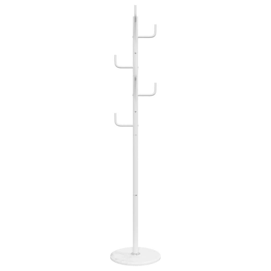 Perchero de hierro con recubrimiento en polvo blanco 172 cm