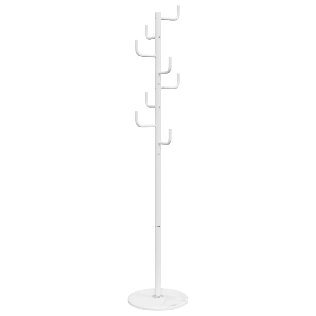 Perchero de hierro con recubrimiento en polvo blanco 172 cm